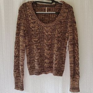 NWT Free People Scoop Neck Cable Knit Sweater